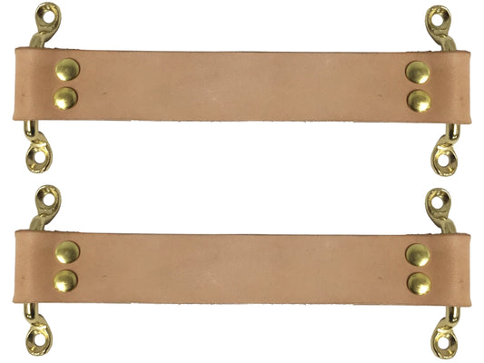 Leather Door Pull / Door Check Brass Kit (Choice of Color)