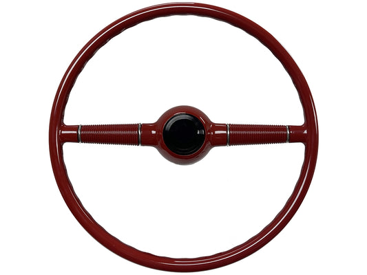 16" Forty Red Steering Wheel with Black Horn Cap