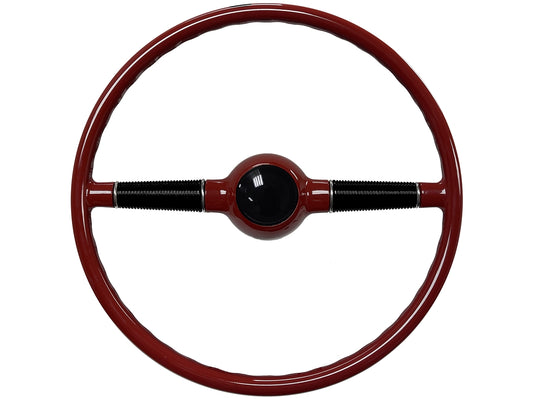 16" Forty Red Steering Wheel Kit, Black Spokes