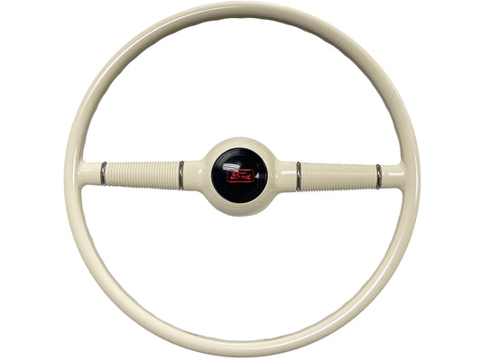 16" Forty White Steering Wheel with Ford Horn Cap