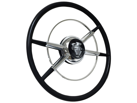 16" Crestliner Black Steering Wheel Mercury Kit