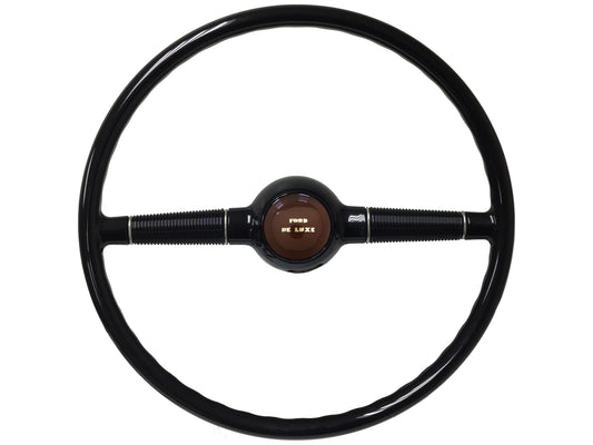 16" Forty Black Steering Wheel Kit with Ford De Luxe Horn Cap