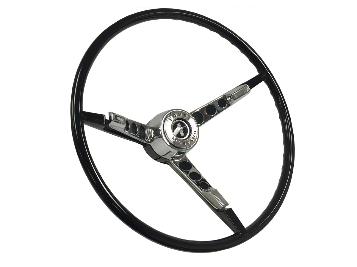 1965-66 Ford Mustang 16" Black Steering Wheel Kit