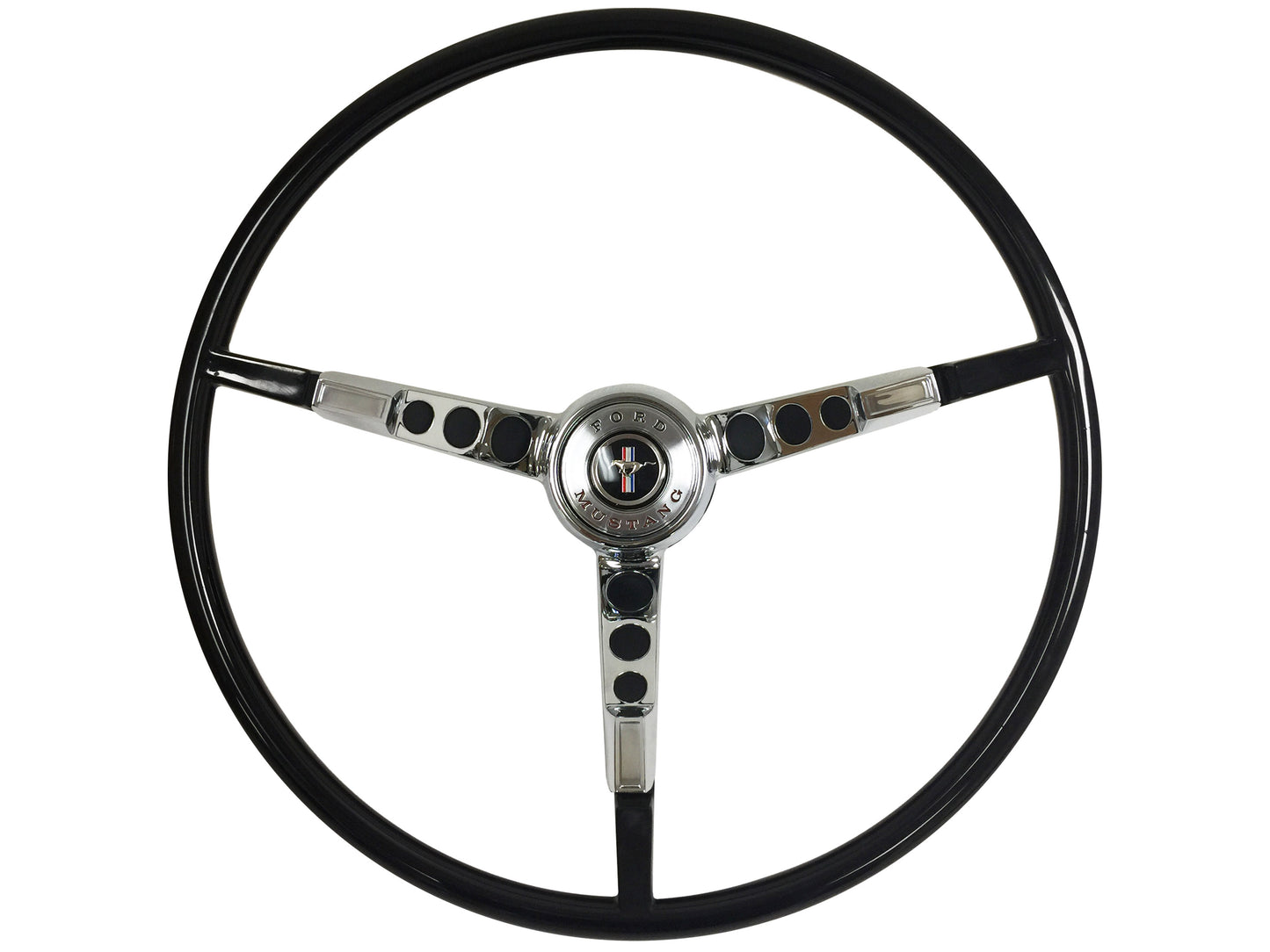 1965-66 Ford Mustang 16" Black Steering Wheel Kit