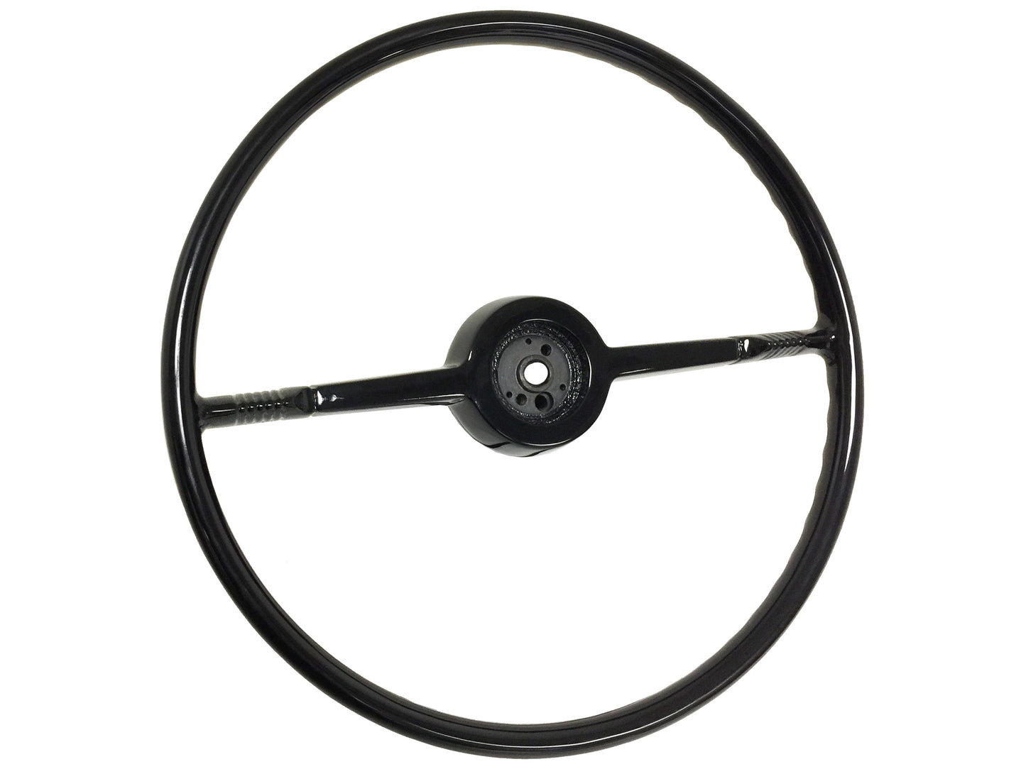 1953-54 Chevy Black Steering Wheel Kit, '54 Style Horn Cap