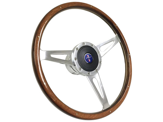 15" Ford Mustang 9-Bolt Classic Wood Steering Wheel Kit