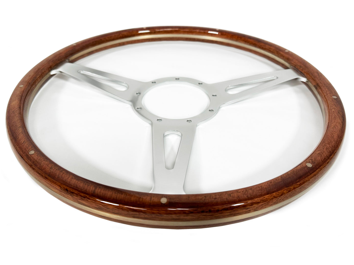 15" Classic Deluxe Wood 9-Bolt Steering Wheel LimeWorks Kit