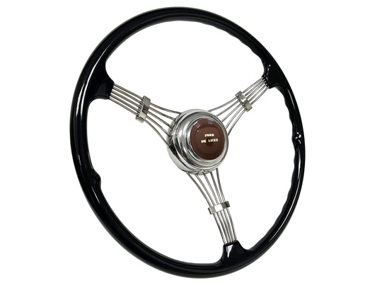 '39 Banjo Steering Wheel Kit with a Ford De Luxe Horn Button