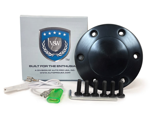 VSW 6-Bolt Black Horn Button