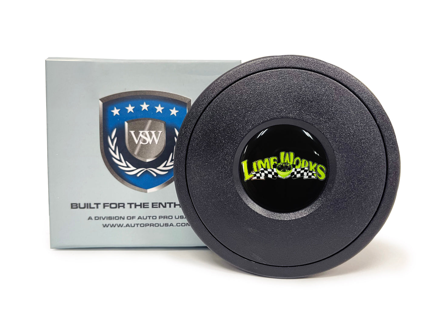 VSW 9-Bolt Horn Button, LimeWorks Emblem